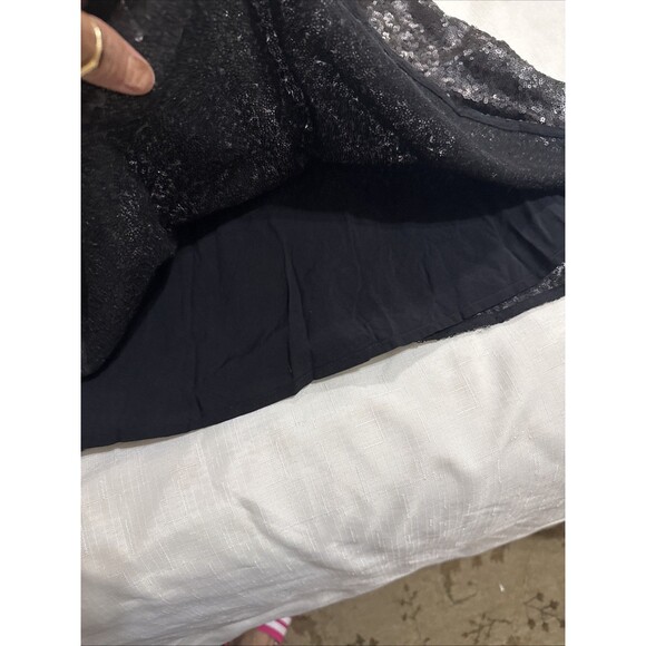 (C1) Free People black sequined mini dress, flared and lined, women's size XS - Picture 11 of 13